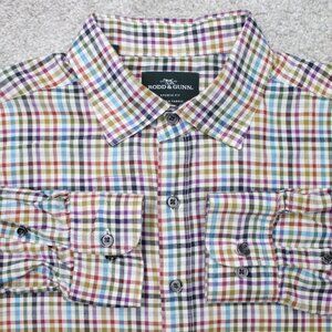 Rodd & Gunn Shirt Mens XL Colorful Sports Fit Italian Fabric Long Sleeve Cotton